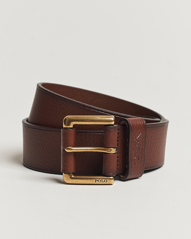 Herren |  | Polo Ralph Lauren | Pebbled Leather Belt Brown