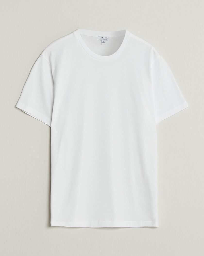 Sunspel Riviera Midweight T-Shirt White – Weiß