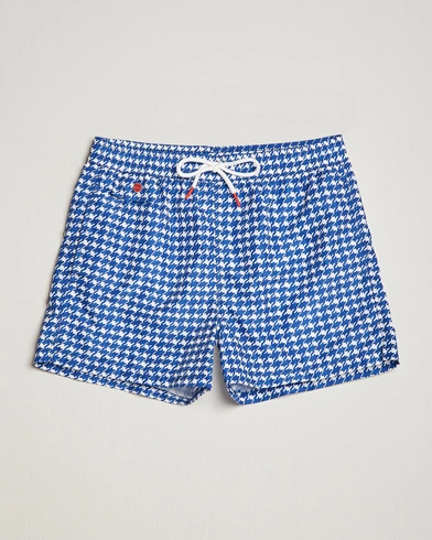 Herren |  | Kiton | Printed Nylon Swim Shorts Navy