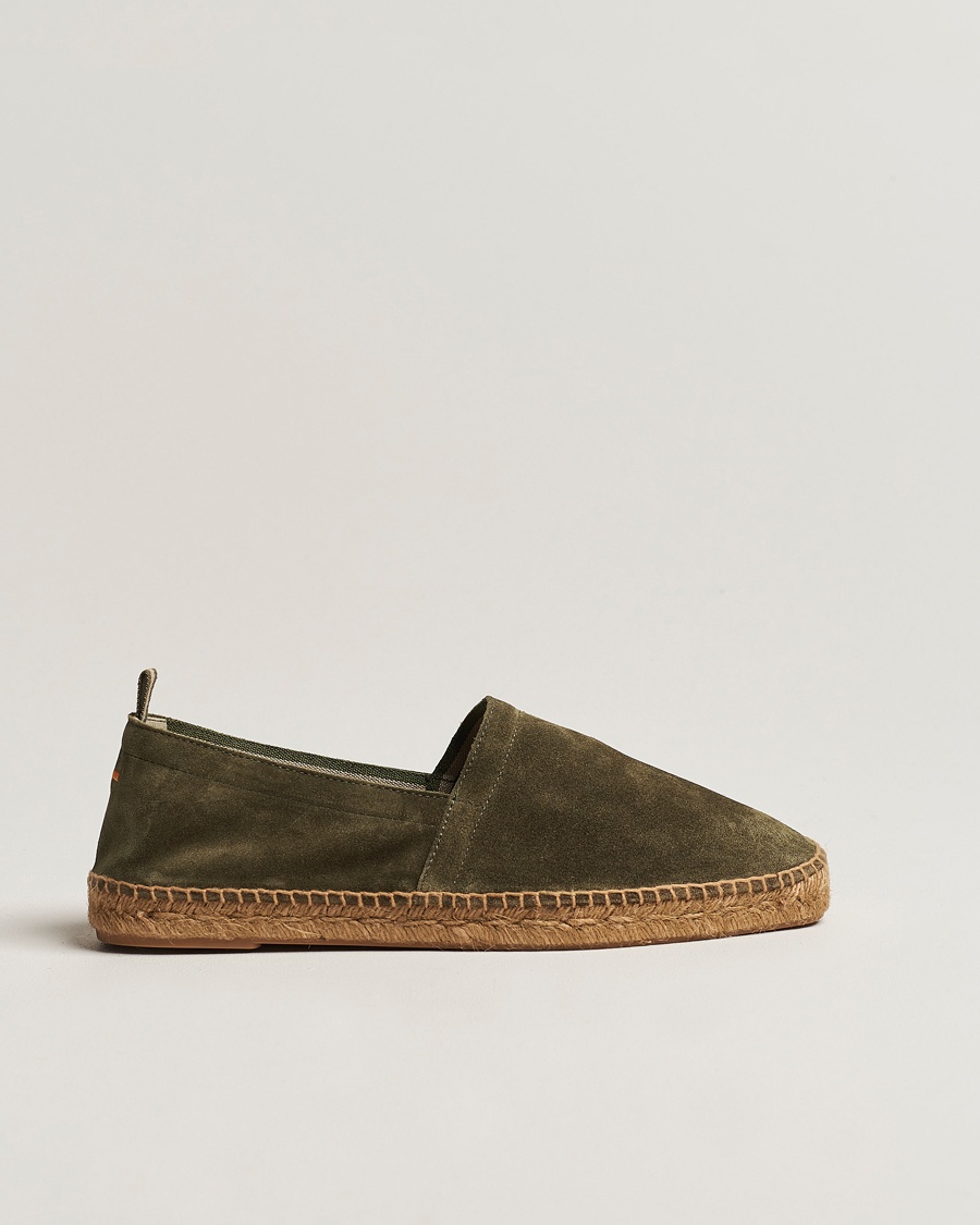 Herren | Espadrillo | Castañer | Pablo Casual Suede Espadrilles Verde Bosque