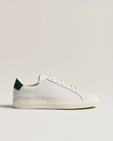 Herren | Sneaker | Common Projects | Retro Pebbled Nappa Leather Sneaker White/Green