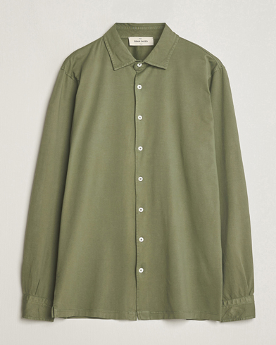 Herren | Gran Sasso | Gran Sasso | Washed Cotton Jersey Shirt Green