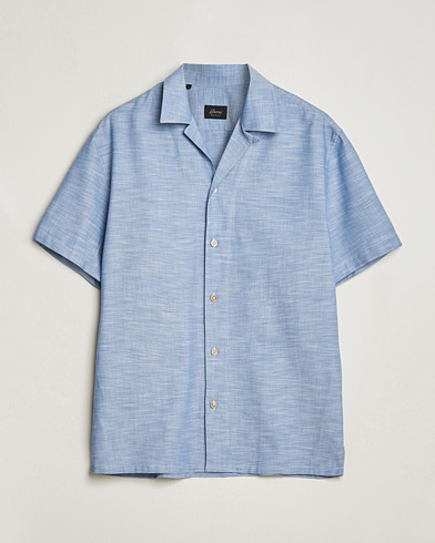 Herren |  | Brioni | Cotton Cuban Shirt Light Blue