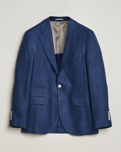 Herren |  | Brunello Cucinelli | Linen/Silk Blazer Indigo Blue