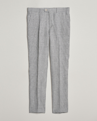 Herren | Kleidung | Brunello Cucinelli | Pleated Houndstooth Trousers Light Grey
