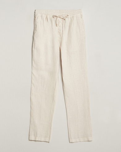 Herren | Italian Department | Altea | Linen Drawstring Pants Beige