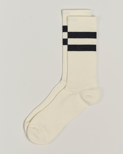 Herren |  | Sweyd | Two Stripe Cotton Socks White/Black