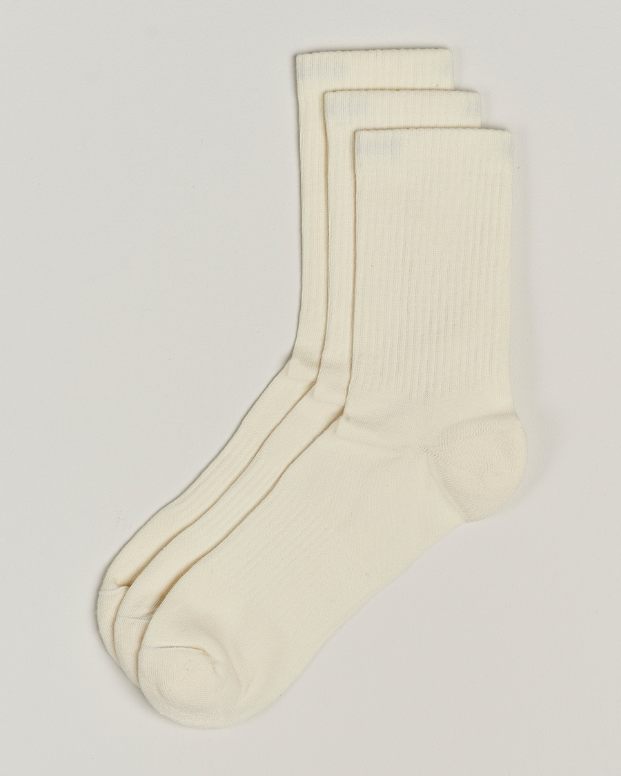 Sweyd 3-Pack Crew Cotton Socks White – Weiß