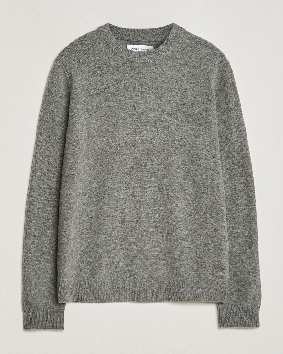 Samsøe Samsøe Isak Crew Neck Dark Grey – Grau