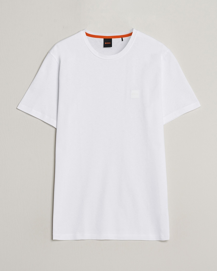 BOSS ORANGE Tales Logo Crew Neck T-Shirt White – Weiß