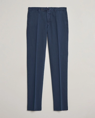  Regular Fit Comfort Cotton/Linen Trousers Navy