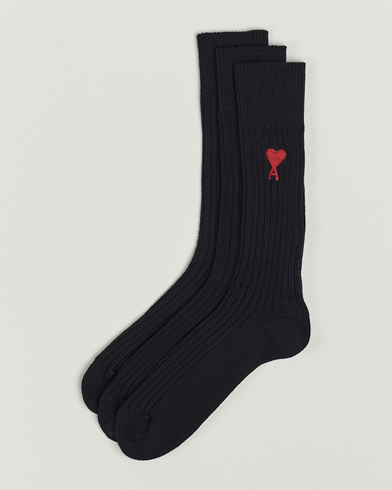 Herren | AMI | AMI | 3-Pack Heart Socks Black