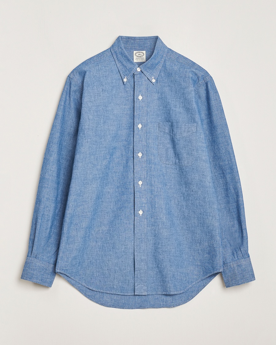 Kamakura Shirts Vintage Ivy Chambray Button Down Shirt Blue – Blau