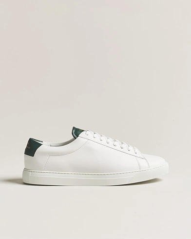  ZSP4 Nappa Leather Sneakers White/Dark Green