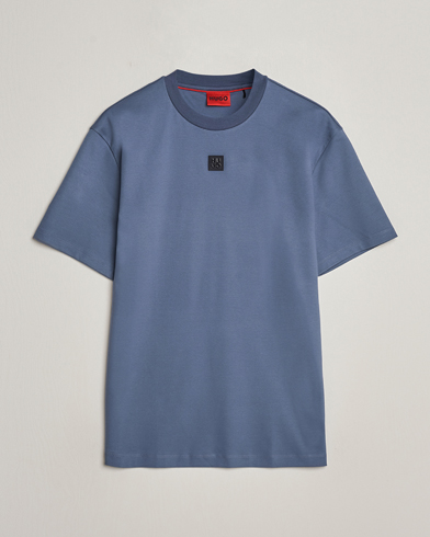 Herren | Neu im Onlineshop | HUGO | Dalile Logo Crew Neck T-Shirt Open Blue