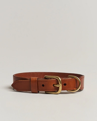  Leather Dog Collar Light Brown