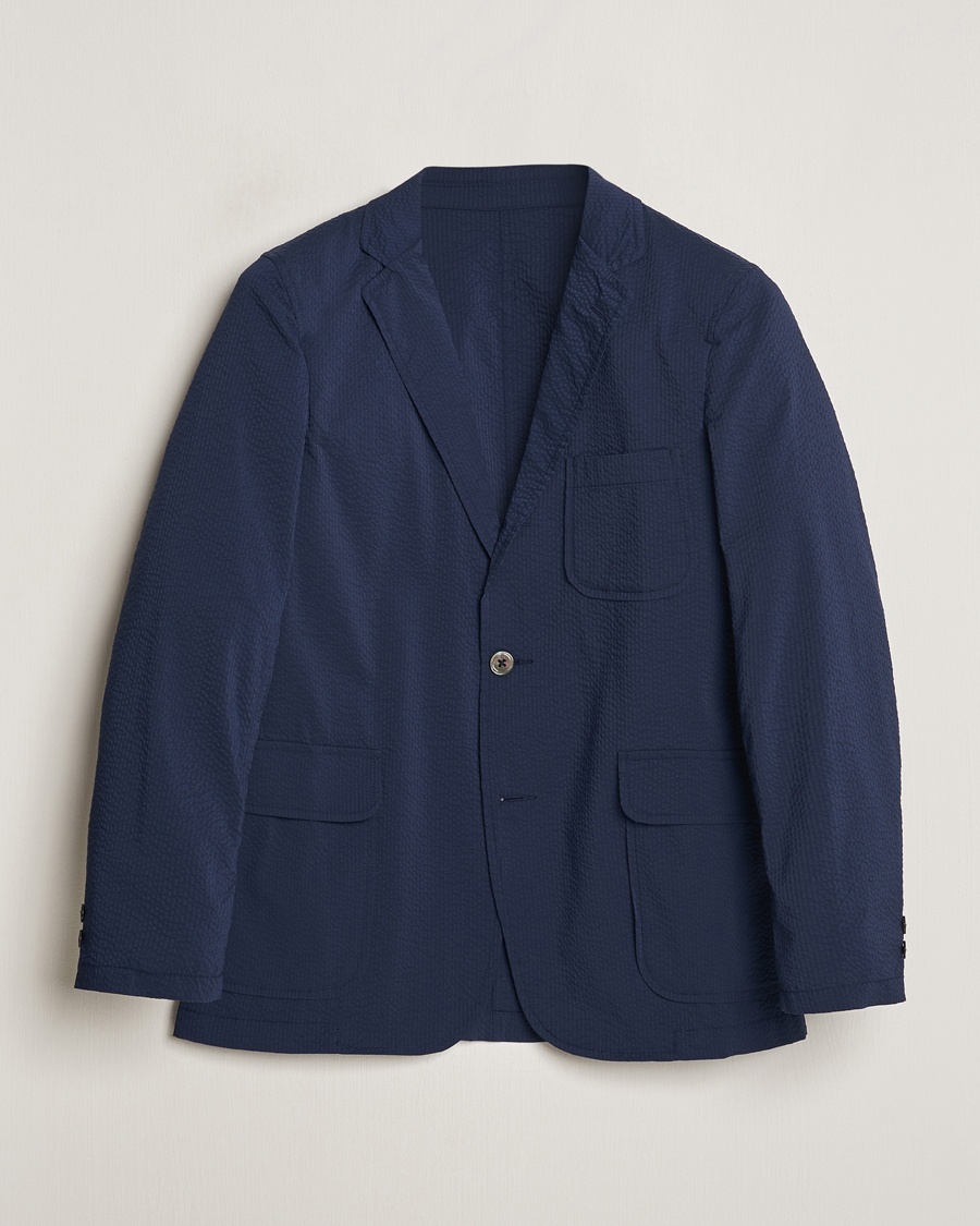 Herren | Treue-Rabatt für Stammkunden | BEAMS PLUS | Seersucker Blazer Navy