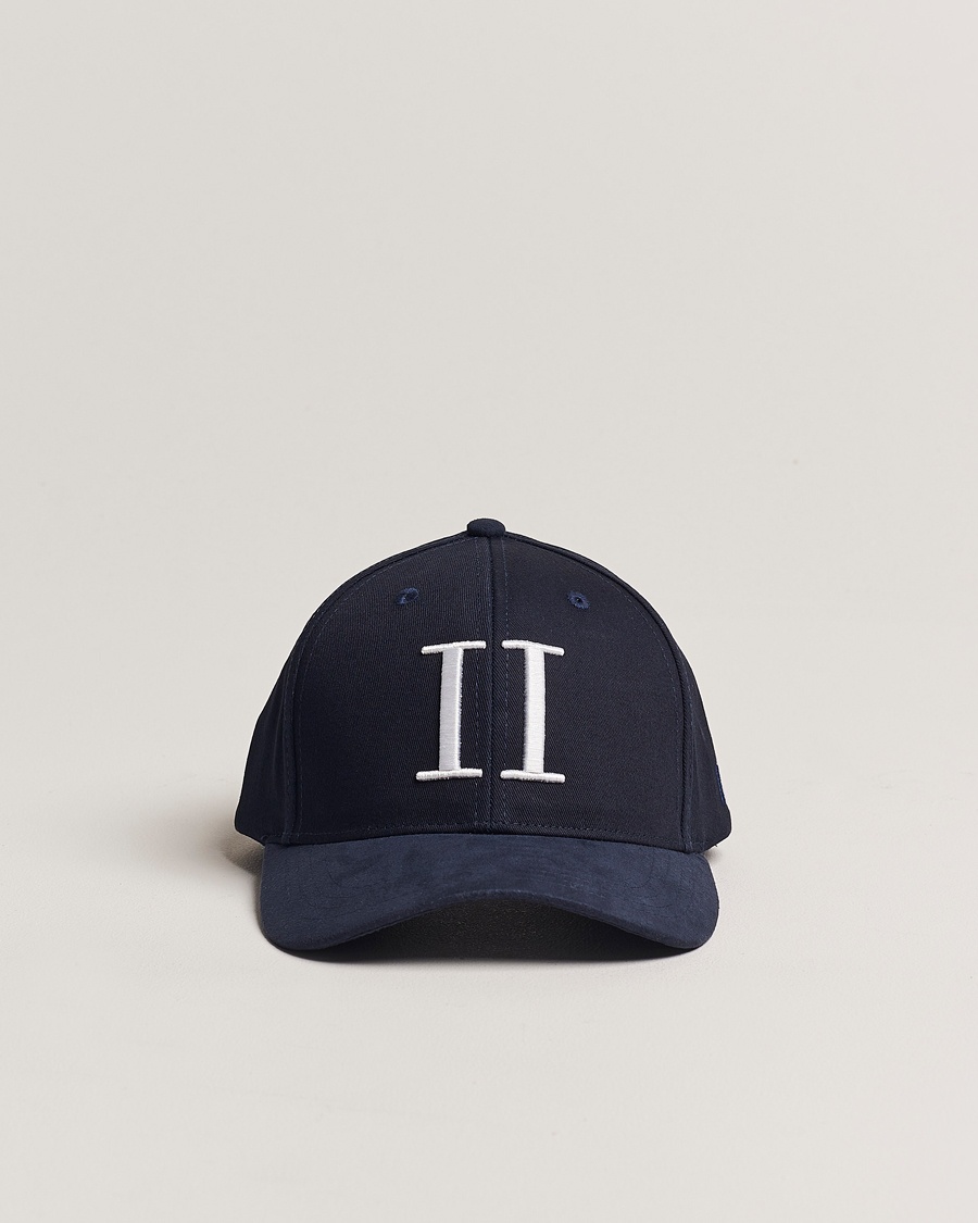 LES DEUX Baseball Cap Suede II Dark Navy – Blau