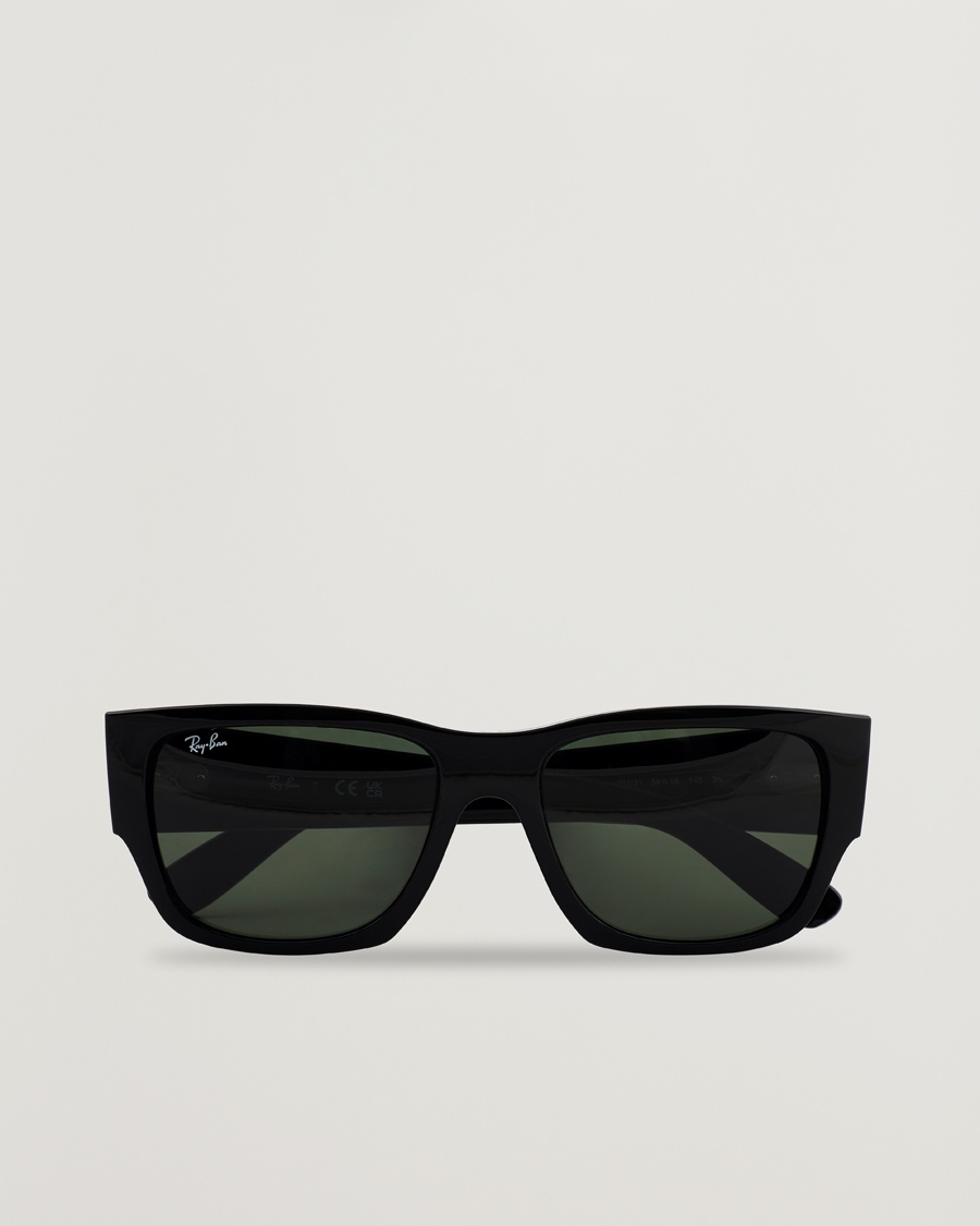 Ray-Ban Carlos Sunglasses Black/Crystal Green – Schwarz