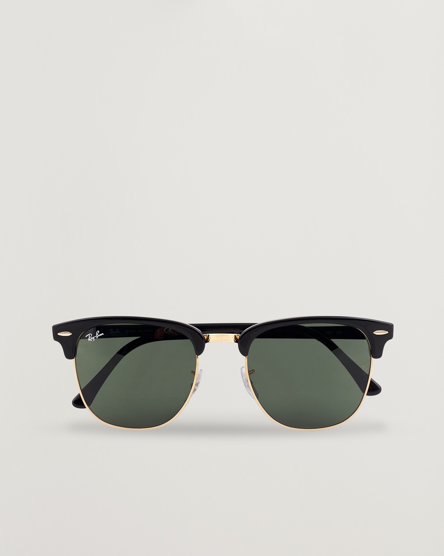 Ray-Ban Clubmaster Sunglasses Ebony/Crystal Green – Grün
