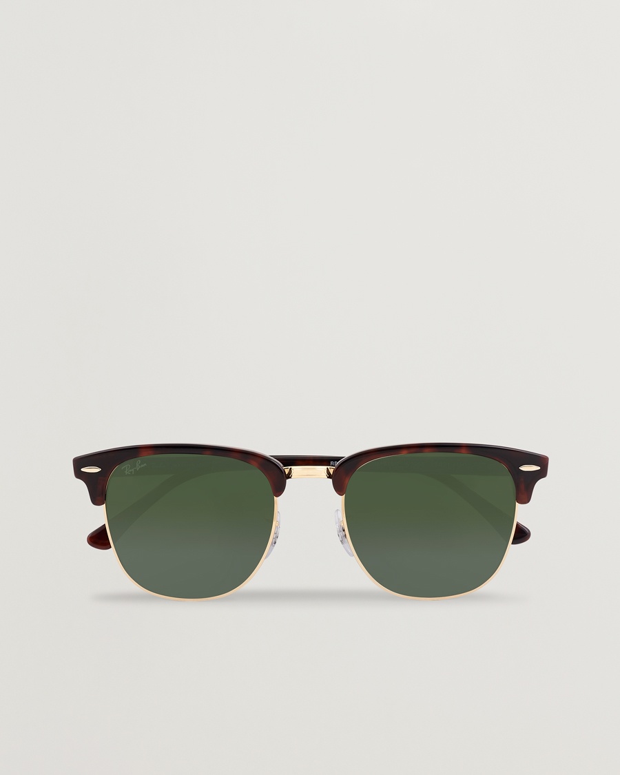 Ray-Ban Clubmaster Sunglasses Mock Tortoise/Crystal Green – Grün