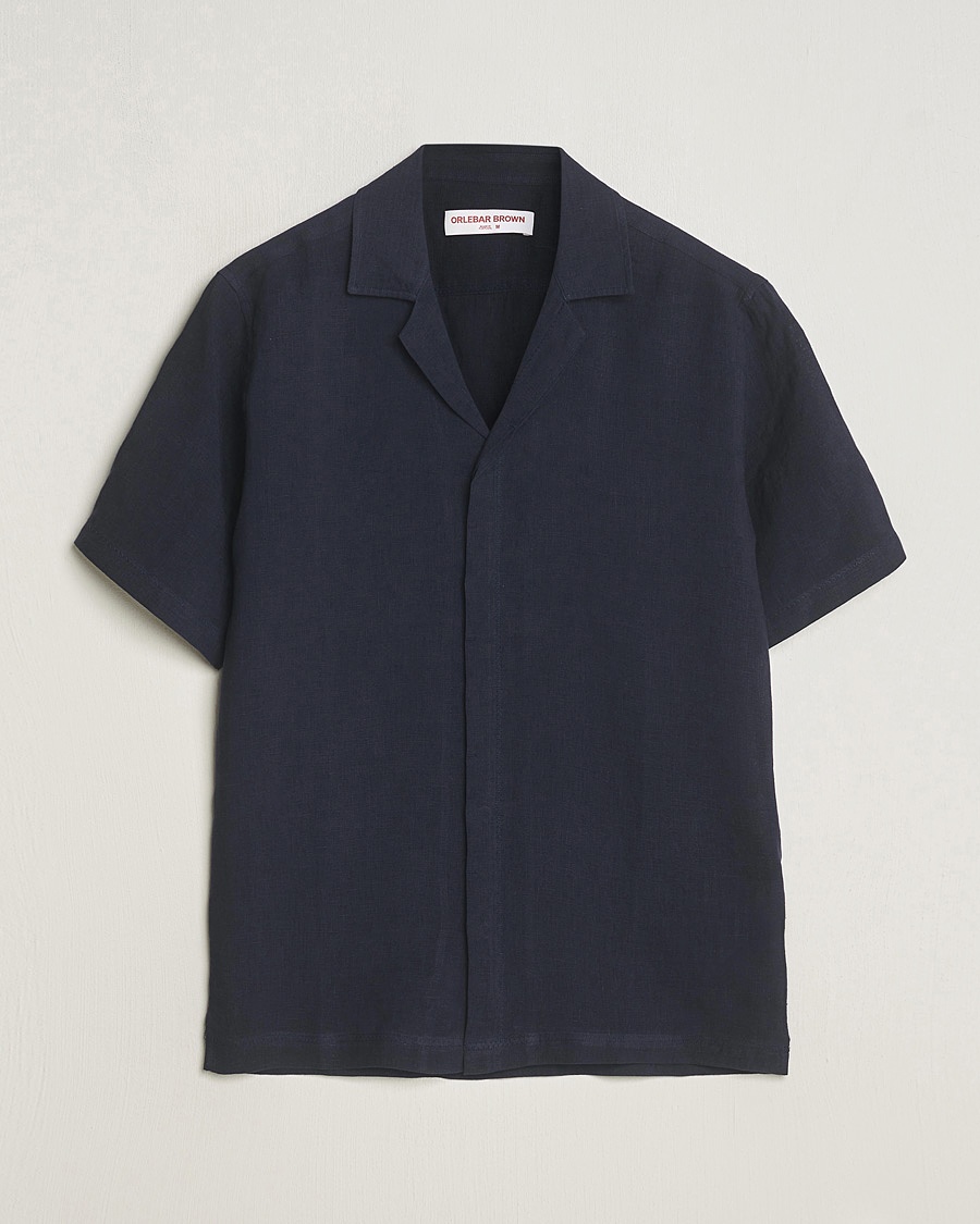 Herren | Kleidung | Orlebar Brown | Maitan Short Sleeve Linen Shirt Night Iris
