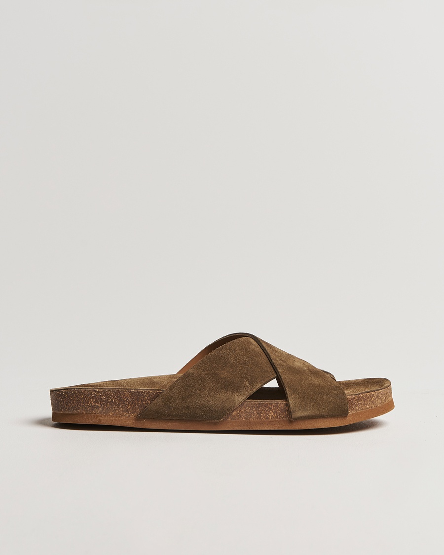 Herren | | Myrqvist | Solvik Sandals Moss Green Suede