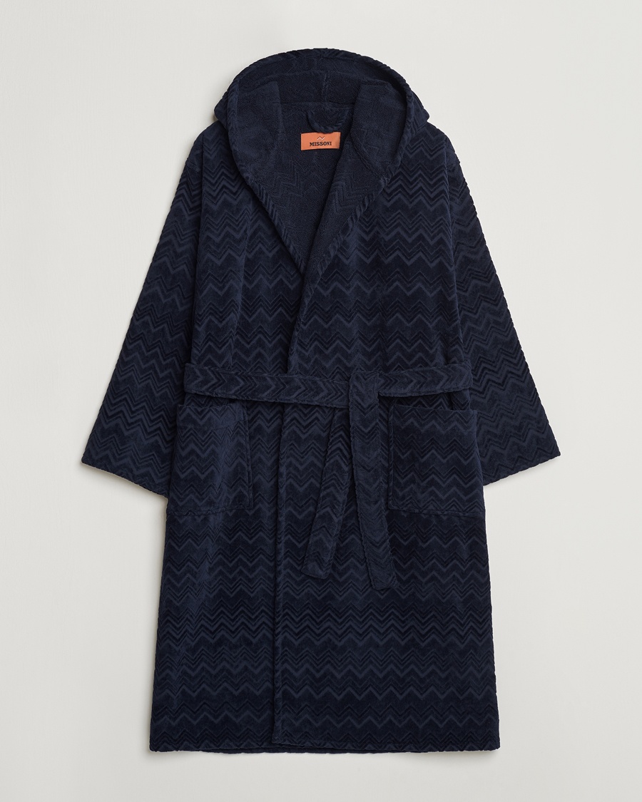 Missoni Home Chalk Bath Robe Navy – Blau
