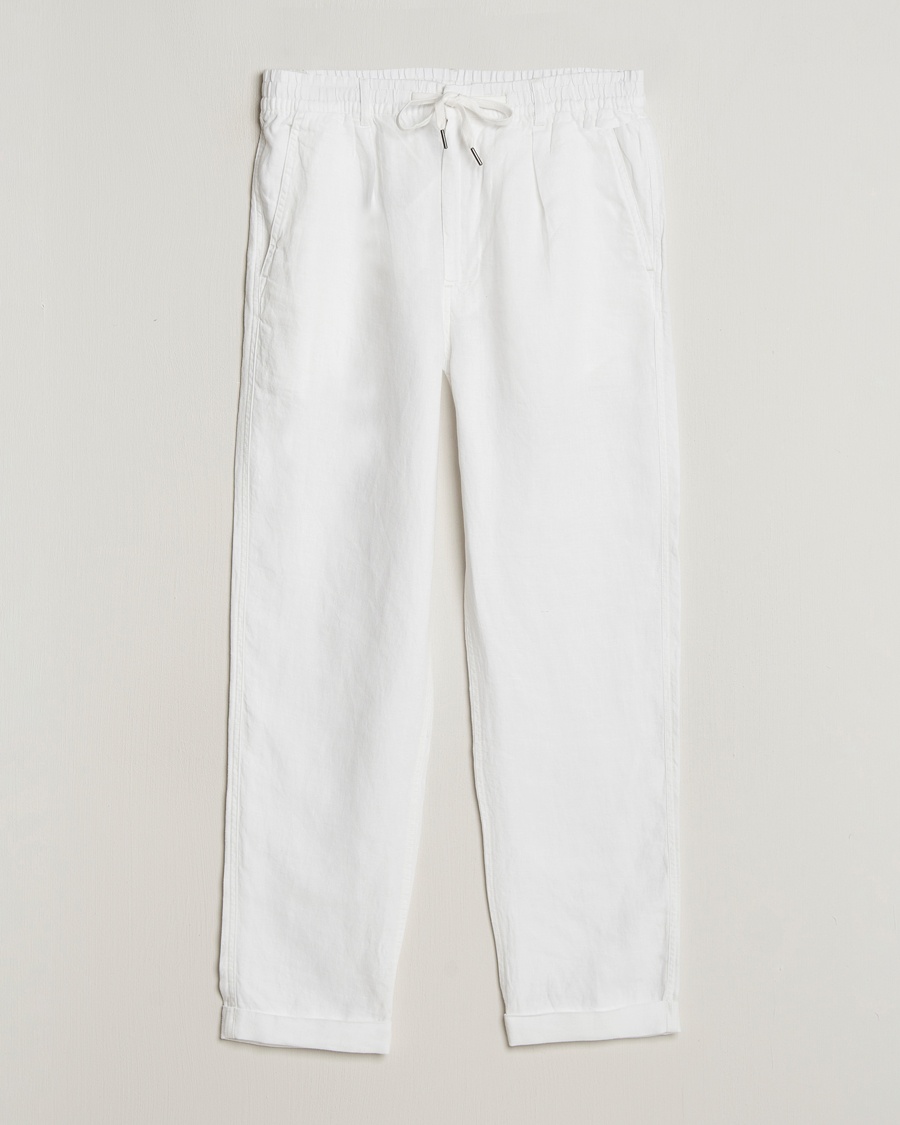 Polo Ralph Lauren Prepster Linen Trousers Ceramice White – Weiß