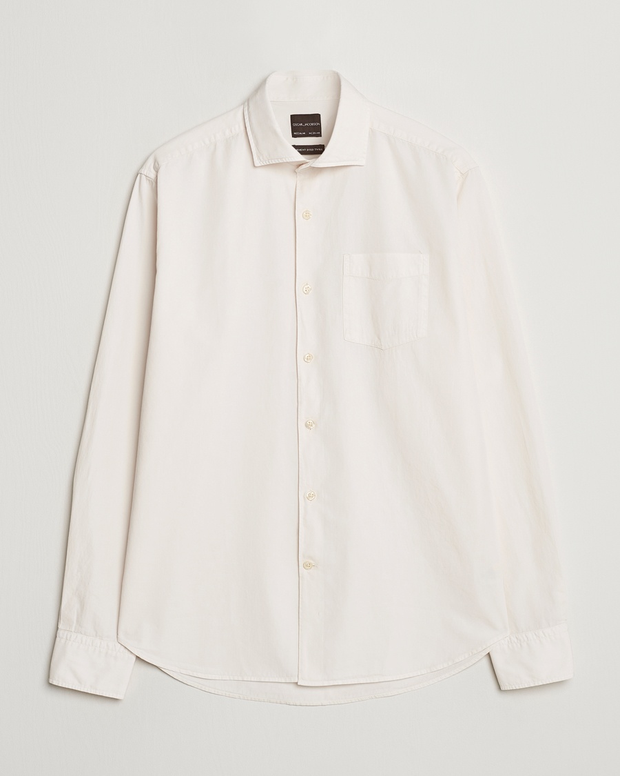 Herren | Hemden | Oscar Jacobson | Reg Fit Wide Spread C GD Twill Ecru White