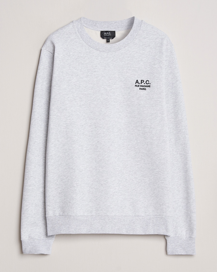 Herren | Sweatshirts | A.P.C. | Rue Madame Sweatshirt Heather Grey/Black