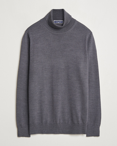 Herren | Kleidung | Charles Tyrwhitt | Pure Merino Roll Neck Jumper Grey