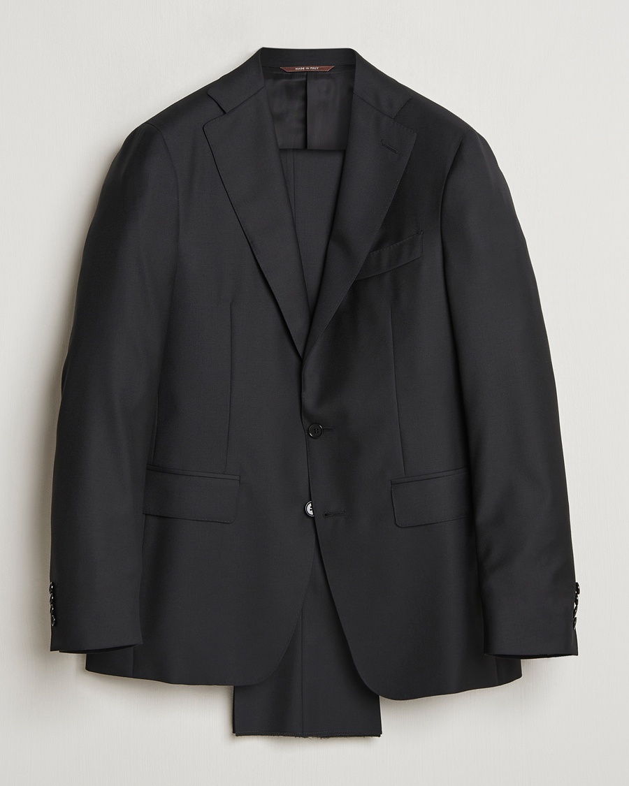 Herren | Anzüge | Canali | Super 130s Wool Capri Suit Black