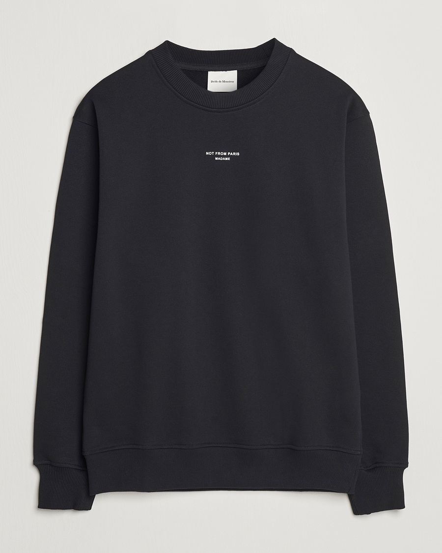 Herren | Sweatshirts | Drôle de Monsieur | Classic Slogan Sweatshirt Black