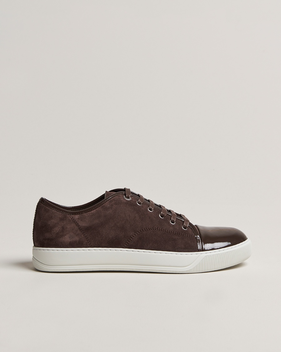 Herren | Luxury Classics | Lanvin | Patent Cap Toe Sneaker Dark Brown