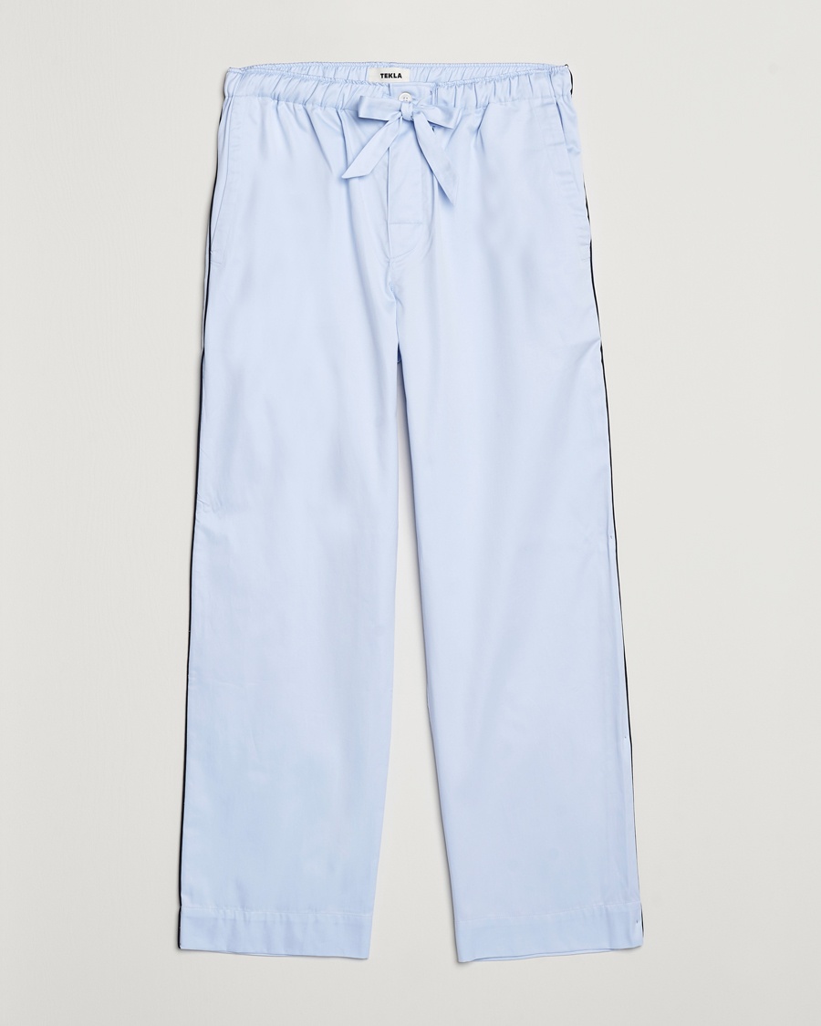 Tekla Sateen Pyjama Pants Bellhop Blue – Blau