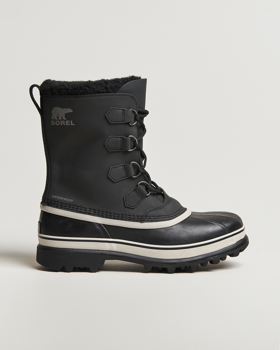 Herren | Winterschuhe | Sorel | Caribou WP Felt Lined Leather Boots Black