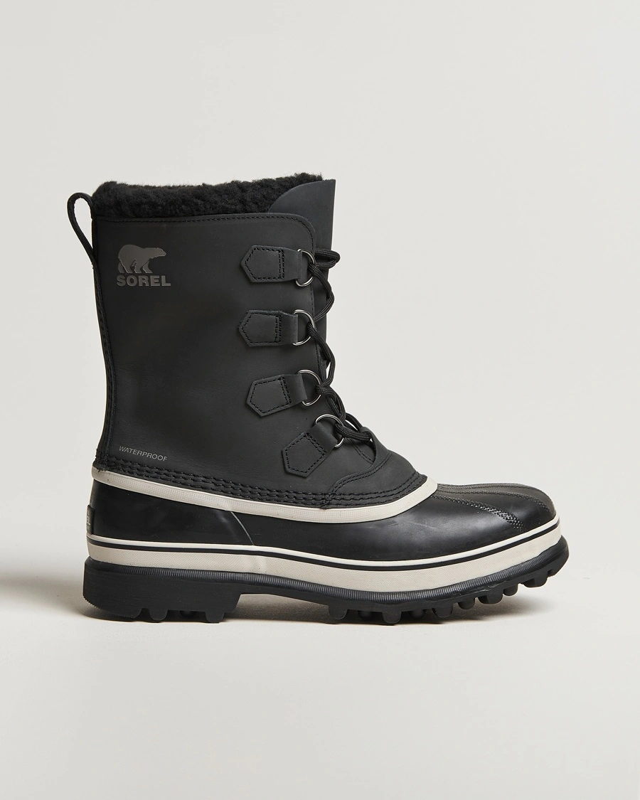 Sorel Caribou WP Felt Lined Leather Boots Black – Schwarz