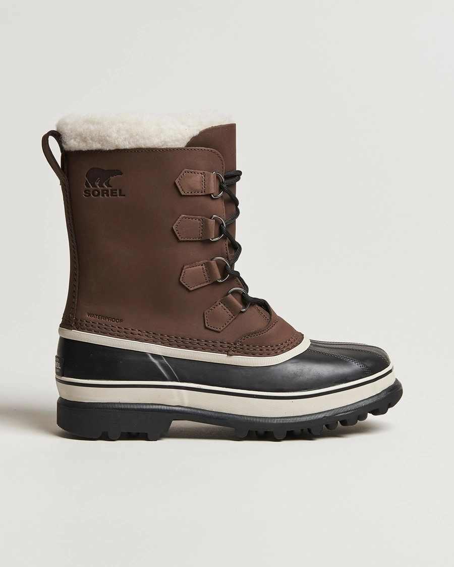 Sorel Caribou WP Felt Lined Leather Boots Bruno – Braun
