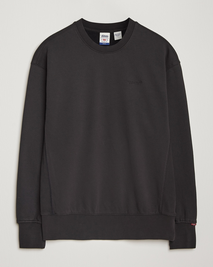 Levi's Garment Dyed Authentic Crew Neck Sweatshirt Black – Schwarz