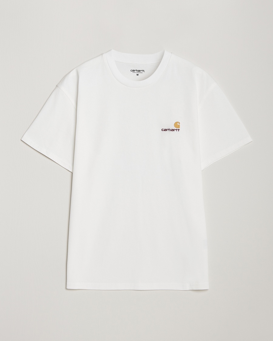 Herren | Weiße T-Shirts | Carhartt WIP | American Script Short Sleeve T-Shirt White