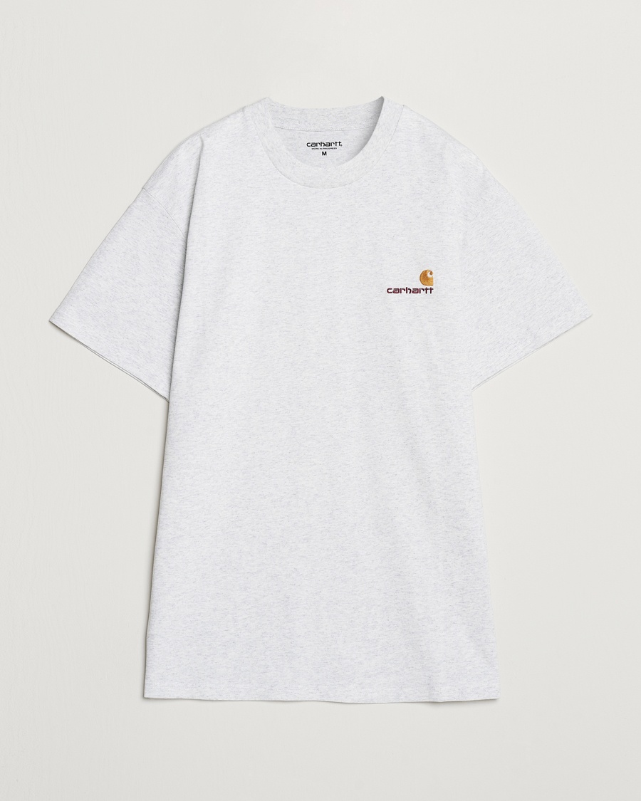 Carhartt WIP American Script Short Sleeve T-Shirt Ash Heather – Grau
