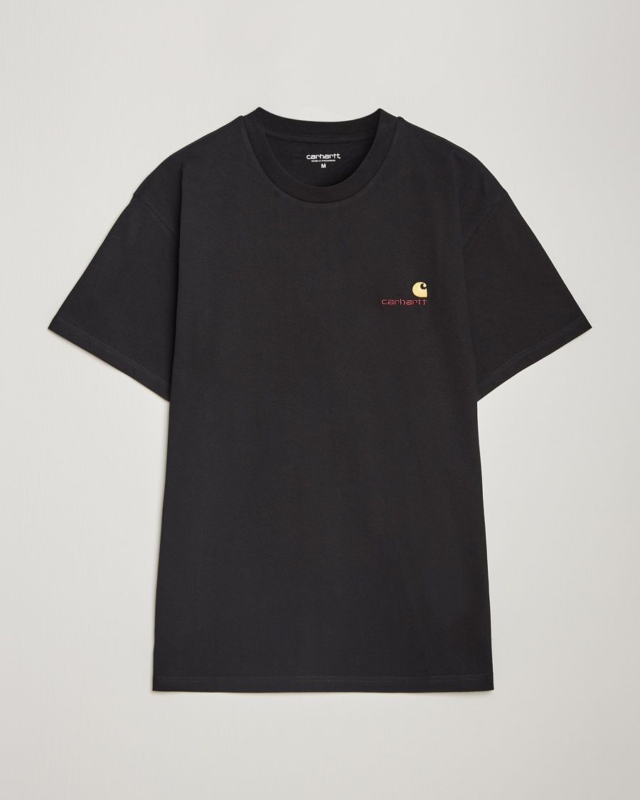Herren | Schwartze t-shirts | Carhartt WIP | American Script Short Sleeve T-Shirt Black