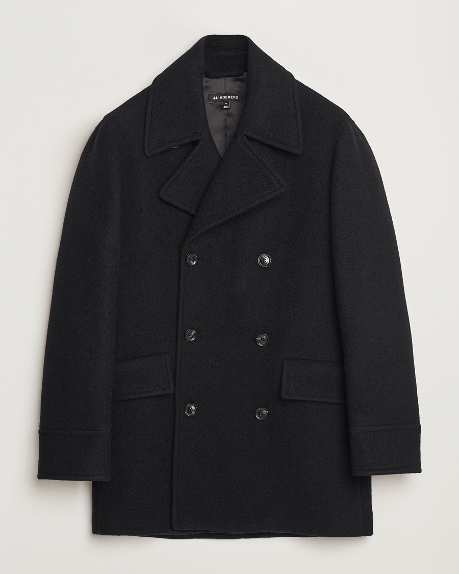 Herren | Zeitgemäße Jacken | J.Lindeberg | Arno Double Breasted Coat Black