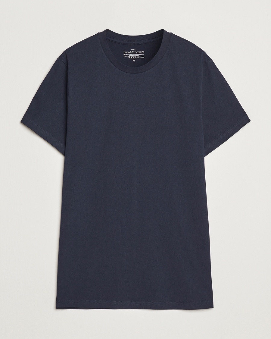 Bread & Boxers Crew Neck Regular T-Shirt Dark Navy – Blau