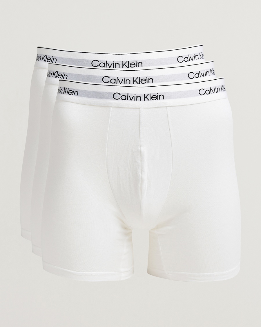 Calvin Klein 3-Pack Icon Cotton Stretch Boxer Brief White – Weiß