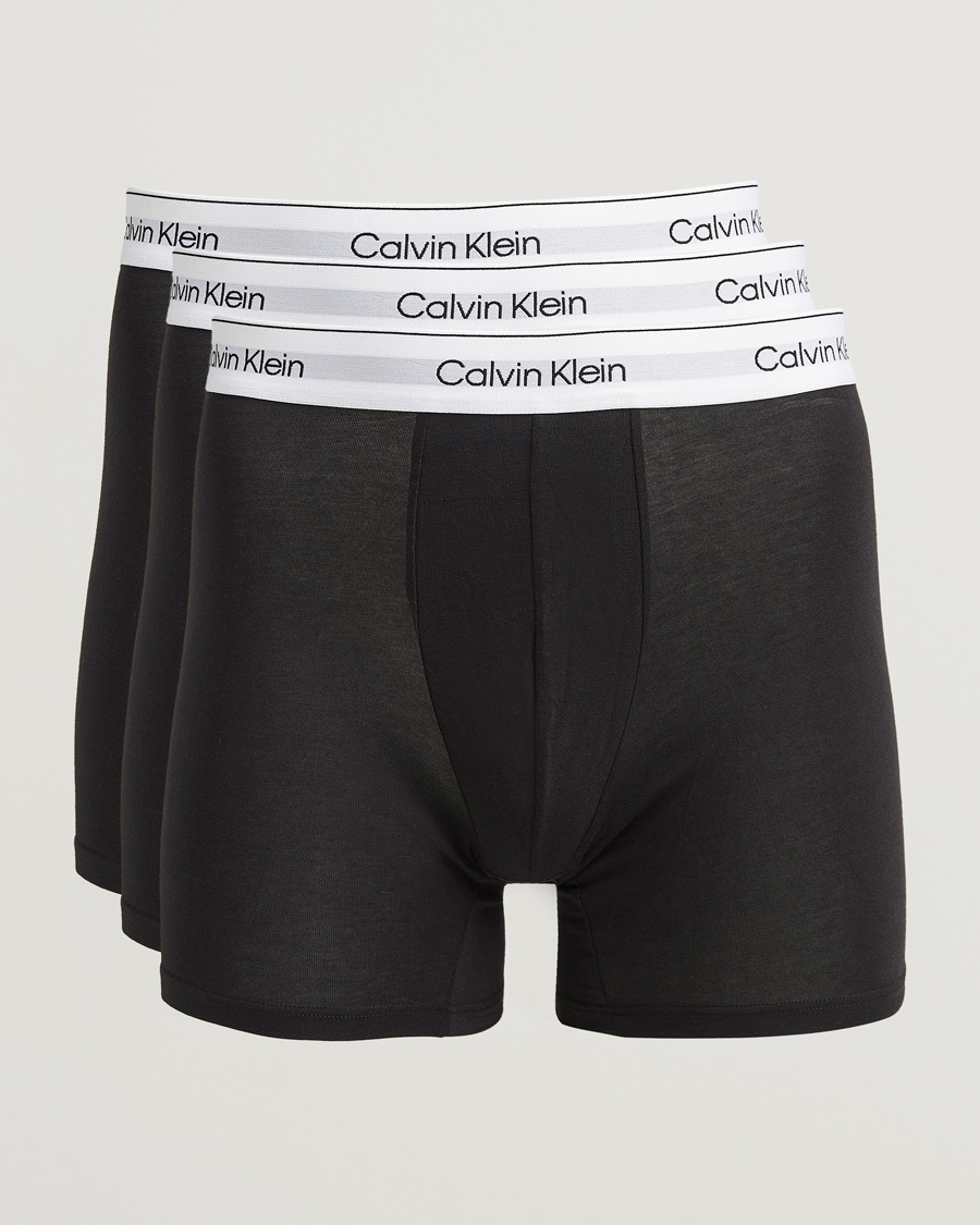 Calvin Klein 3-Pack Icon Cotton Stretch Boxer Brief Black – Schwarz