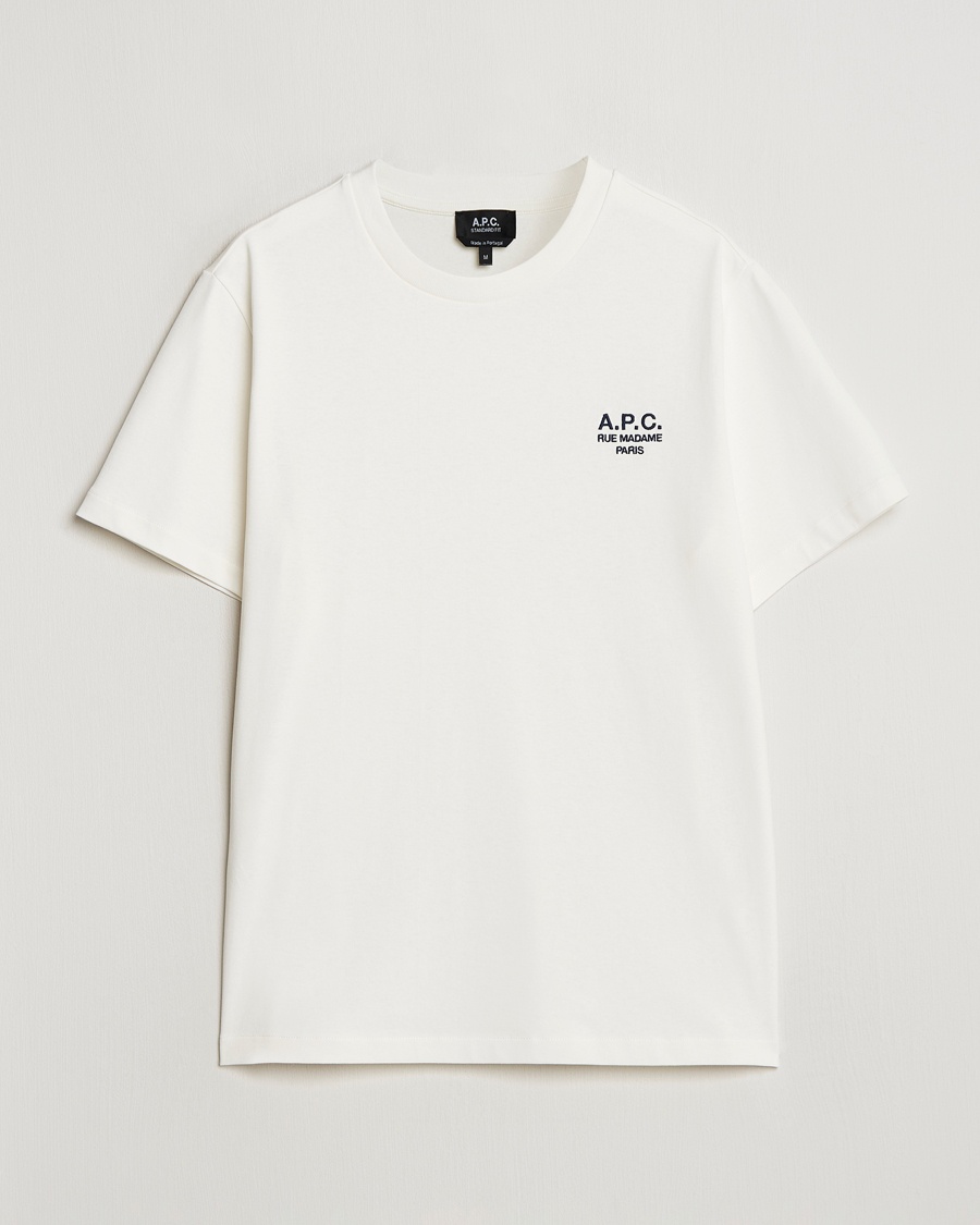 Herren | Weiße T-Shirts | A.P.C. | Rue Madame T-Shirt White/Dark Navy