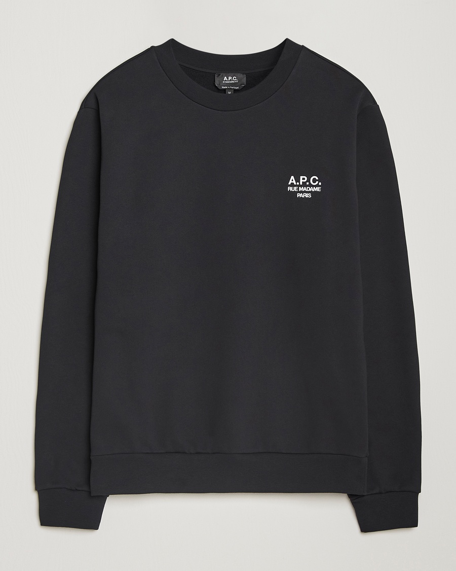 A.P.C. Rue Madame Sweatshirt Black/White – Schwarz