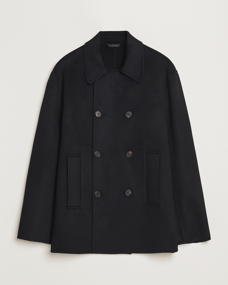 Herren | Sale kleidung | Filippa K | Double Faced Wool Peacoat Black